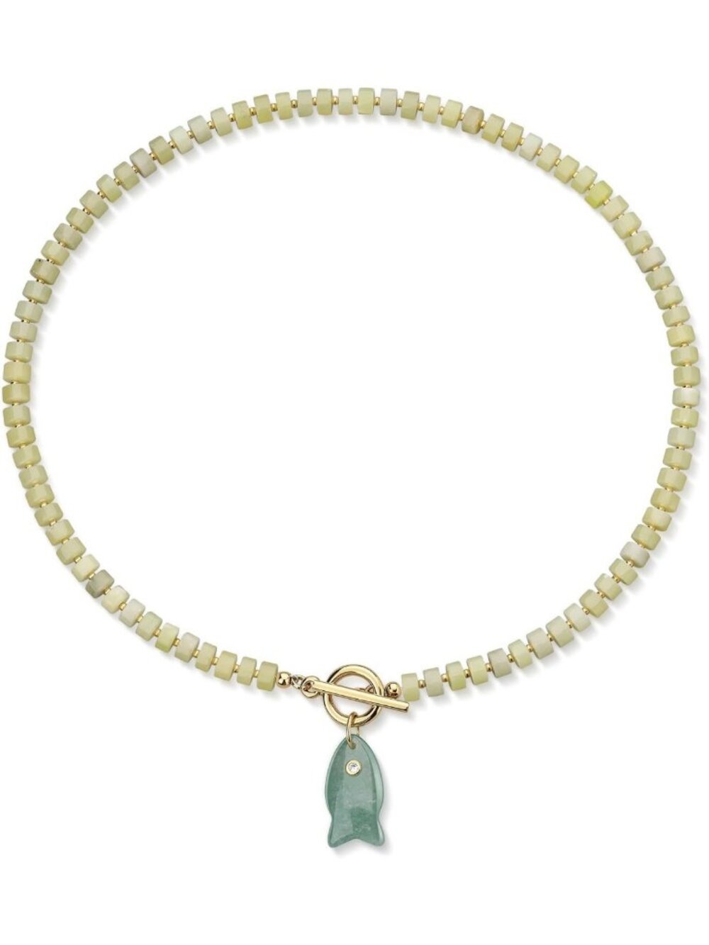 Stylish Gemstone Beaded Necklace with Fish Pendant - Unique Women's Jewelry